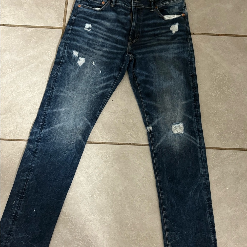 American Eagle Outfitters Blue Slim Straight Jeans Modern Fit